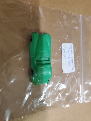 VTG PLASTIC TOOTSIE TOY GREEN JAGUAR XK CONVERTIBLE RACE CAR CHICAGO 24 USA