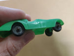VTG PLASTIC TOOTSIE TOY GREEN JAGUAR XK CONVERTIBLE RACE CAR CHICAGO 24 USA