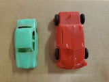 VINTAGE LIDO TOYS PLASTIC RED TRUCK AND GREEN 4 DOOR SEDAN TOY LOT