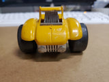 Vtg 1971 Structo USA Weird Wheels 2-Wheeler Yellow Chrome Hot Rod Metal Diecast