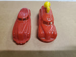 VINTAGE PAIR PLASTIC THOMAS TOYS AIRLINE LIMOUSINE AND FIRE TRUCK WITH SIREN