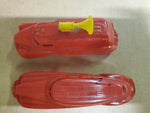 VINTAGE PAIR PLASTIC THOMAS TOYS AIRLINE LIMOUSINE AND FIRE TRUCK WITH SIREN
