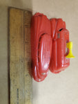 VINTAGE PAIR PLASTIC THOMAS TOYS AIRLINE LIMOUSINE AND FIRE TRUCK WITH SIREN