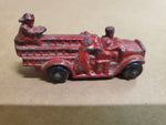 RARE VINTAGE DIECAST RED FIRE TRUCK MODEL CIRCA 1930'S MADE IN U.S.A. 4 MEN