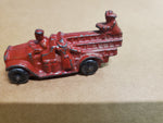 RARE VINTAGE DIECAST RED FIRE TRUCK MODEL CIRCA 1930'S MADE IN U.S.A. 4 MEN