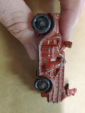 RARE VINTAGE DIECAST RED FIRE TRUCK MODEL CIRCA 1930'S MADE IN U.S.A. 4 MEN
