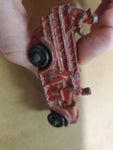 RARE VINTAGE DIECAST RED FIRE TRUCK MODEL CIRCA 1930'S MADE IN U.S.A. 4 MEN