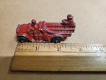 RARE VINTAGE DIECAST RED FIRE TRUCK MODEL CIRCA 1930'S MADE IN U.S.A. 4 MEN