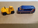 Vtg Tomica 1977 '78 Chevrolet Chevy Van & Toyota Forklift Truck Japan Collectibl