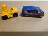 Vtg Tomica 1977 '78 Chevrolet Chevy Van & Toyota Forklift Truck Japan Collectibl