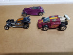 Vtg Lot of 2 Hot Wheels Fangula & #8 Racecar & 1 Matchbox Plymouth Prowler Nice