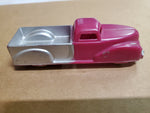 Vtg 1950'S Plastic Renwal Pickup Truck Pink/Silver Yellow Wheels # 62 USA