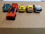 5 Vtg 1980's Galoob Micro Machines Police 557 Car Trans Am 18 Wheeler 499 Danger