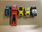 5 Vtg 1980's Galoob Micro Machines Police 557 Car Trans Am 18 Wheeler 499 Danger