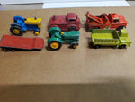 Vintage 6Pc Lot Die Cast Toy MATCHBOX BARCLAY TOOTSIE TOY John Deere Ford #1