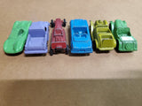 6 Vtg tootsie die cast toy cars lot Jaguar Roadster Mercedes Truck MG Dragster