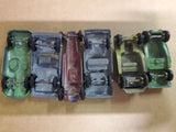 6 Vtg tootsie die cast toy cars lot Jaguar Roadster Mercedes Truck MG Dragster