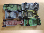6 Vtg tootsie die cast toy cars lot Jaguar Roadster Mercedes Truck MG Dragster