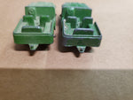 Vtg Pair Of 1950S Willys Army Tootsie Toys Green Jeeps Die-Cast Toy Cars USA