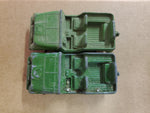 Vtg Pair Of 1950S Willys Army Tootsie Toys Green Jeeps Die-Cast Toy Cars USA