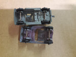 Vtg Monza Red Car & Green Salvage Wrecker Tow Truck Diecast Tootsie Toys