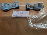 Vtg Pair Tootsie Toys Diecast Robins Egg Blue Hot Rod Roadster T-Bucket