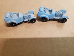 Vtg Pair Tootsie Toys Diecast Robins Egg Blue Hot Rod Roadster T-Bucket