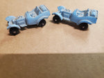 Vtg Pair Tootsie Toys Diecast Robins Egg Blue Hot Rod Roadster T-Bucket
