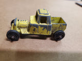 Vintage Tootsie Toy Yellow Roadster Hot Rod Pick-Up Truck Die-Cast