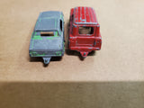 Vintage Tootsie Toys Die-Cast Green Ford Mustang & Red Panel Truck Chicago