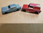 Vintage Tootsie Toys Die-Cast Green Ford Mustang & Red Panel Truck Chicago