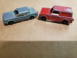Vintage Tootsie Toys Die-Cast Green Ford Mustang & Red Panel Truck Chicago