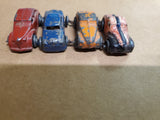 Barclay Car Carrier Toy Slush Cars 1950's Vtg Metal Wheels Set USA Lot