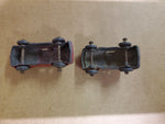 Barclay Car Carrier Toy Slush Cars 1950's Vtg Metal Wheels Set USA Lot