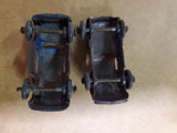 Barclay Car Carrier Toy Slush Cars 1950's Vtg Metal Wheels Set USA Lot