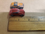 Barclay Car Carrier Toy Slush Cars 1950's Vtg Metal Wheels Set USA Lot