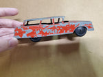 Vtg Red Tootsie Toy Ford Country Sedan Chicago 24 USA P-10296 W/Trailer Hitch