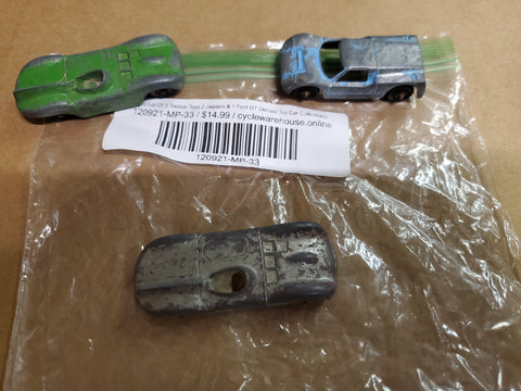 Vtg Lot Of 3 Tootsie Toys 2 Jaguars & 1 Ford GT Diecast Toy Car Collectibles