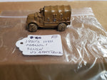 Vtg Manoli Die- Cast Slush Military Truck 1930S Toy Rubber Wheel Orig Survivor!