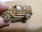 Vtg Manoli Die- Cast Slush Military Truck 1930S Toy Rubber Wheel Orig Survivor!