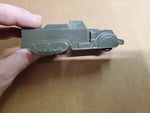 Vtg 1940'S Midge Toy Diecast US Army Half Track Rubber Wheels W/ Trailer Hitch