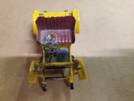 Vtg Circa 1950's Revell Action Miniature Plastic Yellow Model Car W/ Driver Ford