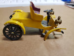 Vtg Circa 1950's Revell Action Miniature Plastic Yellow Model Car W/ Driver Ford