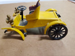 Vtg Circa 1950's Revell Action Miniature Plastic Yellow Model Car W/ Driver Ford