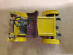 Vtg Circa 1950's Revell Action Miniature Plastic Yellow Model Car W/ Driver Ford