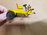 Vtg Circa 1950's Revell Action Miniature Plastic Yellow Model Car W/ Driver Ford