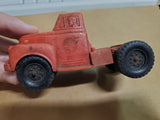 Vintage Original *Auburn Rubber Toy Semi Truck Dual Wheel *1940s Good Condition!
