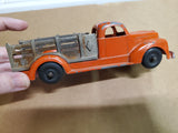 Vtg Hubley Kiddie Toy Stake Side Orange Pick Up Truck #460 Die Cast Orig Paint