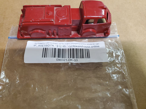 Vtg Midgetoy USA toy trucks red fire engine emergency service vehicle die cast
