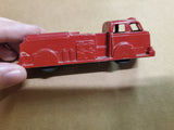 Vtg Midgetoy USA toy trucks red fire engine emergency service vehicle die cast